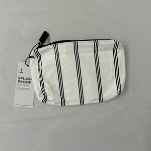 Aloha Collection Mini Pouch Pinstripe Black on White